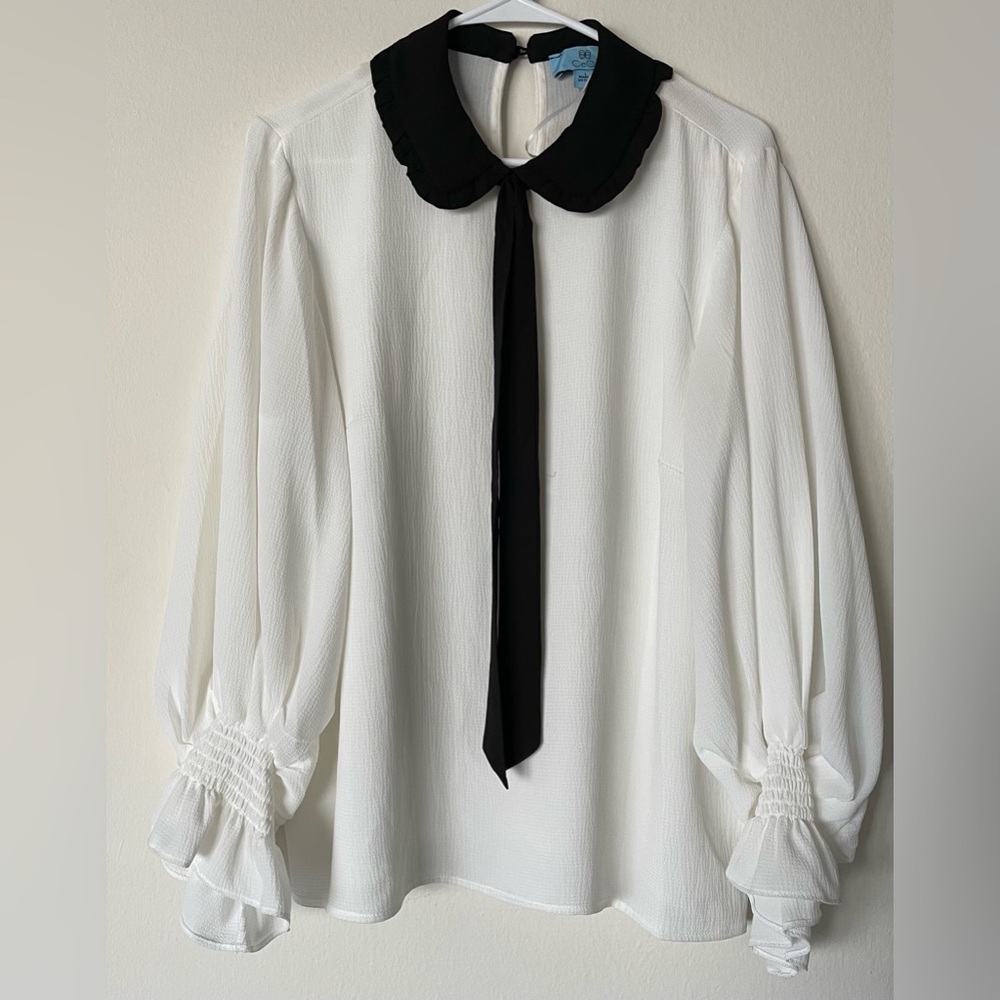 Cece Collared Lined Blouse L